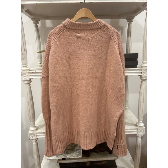 Zadig & Voltaire Malta Oversized Merino Wool Sweater In Blush Size Large - Picture 5 of 5